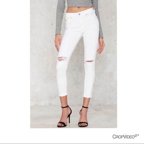 Res Denim - Kitty Skinny Crop Jeans - White - Picture 1 of 6